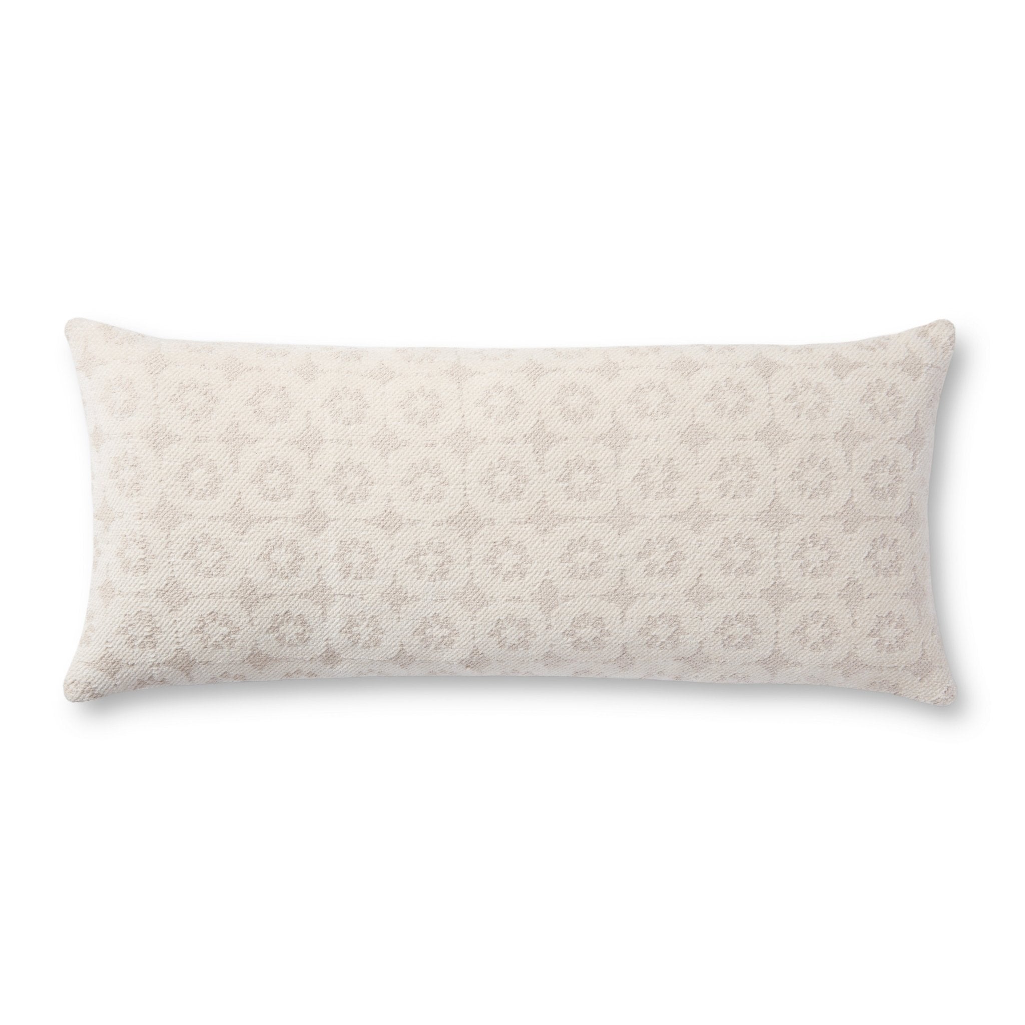 Magnolia Home by Joanna Gaines x Loloi Ava Ivory 13'' x 35'' Cover Only Pillow White Cliff Studio Throw Pillows