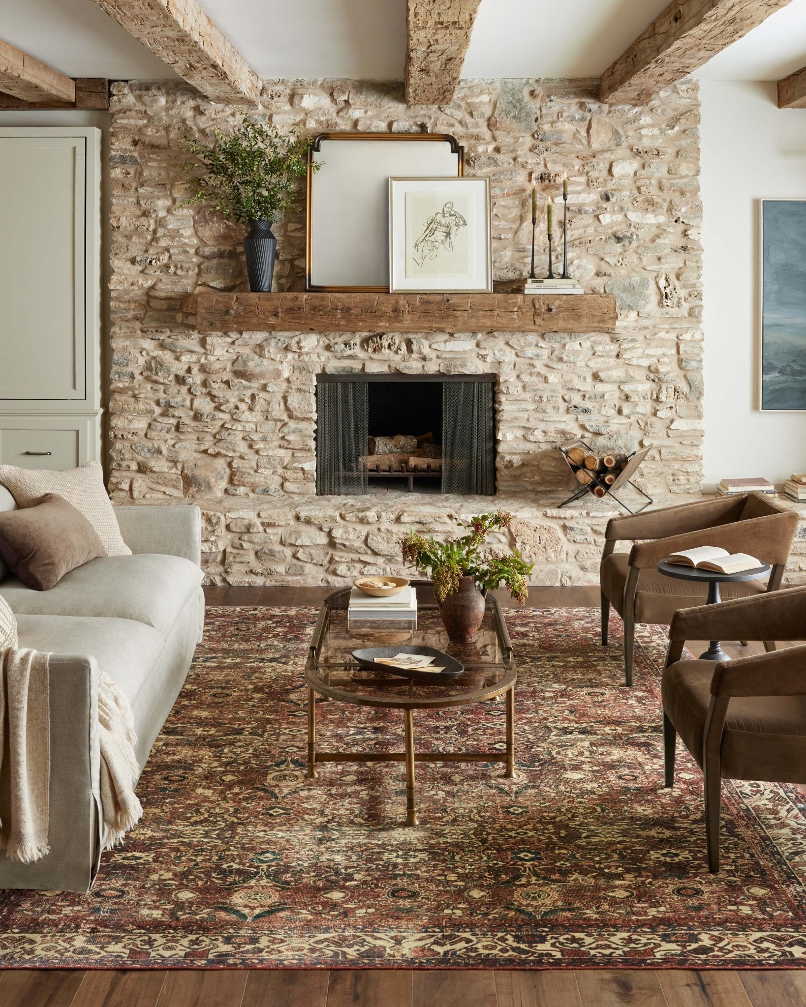 Magnolia Home by Joanna Gaines x Loloi Banks Brick / Ivory Rug