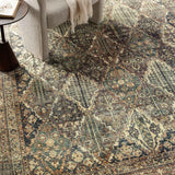 Magnolia Home by Joanna Gaines x Loloi Banks Spice / Blue Rug White Cliff Studio Rugs