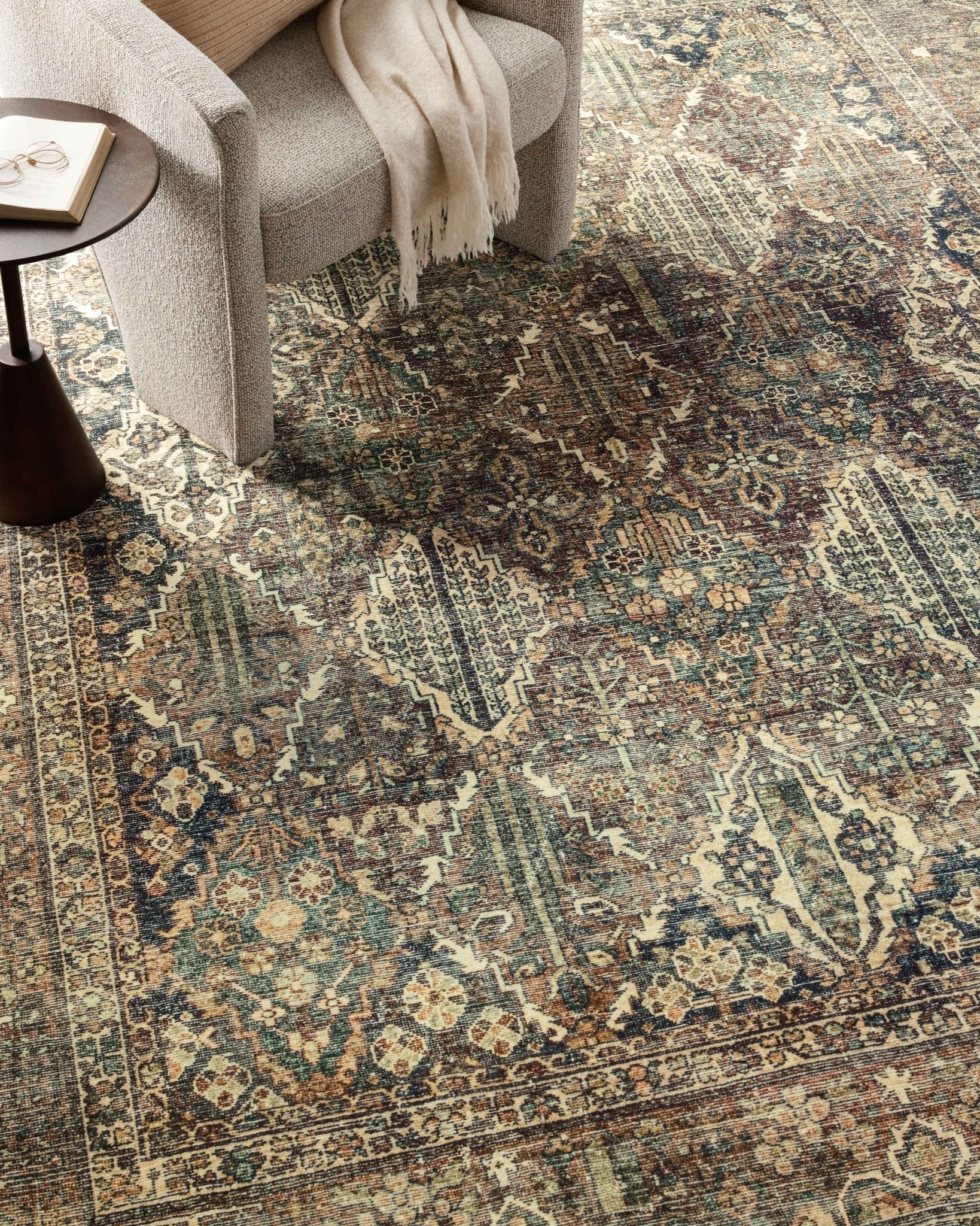 Magnolia Home by Joanna Gaines x Loloi Banks Spice / Blue Rug White Cliff Studio Rugs