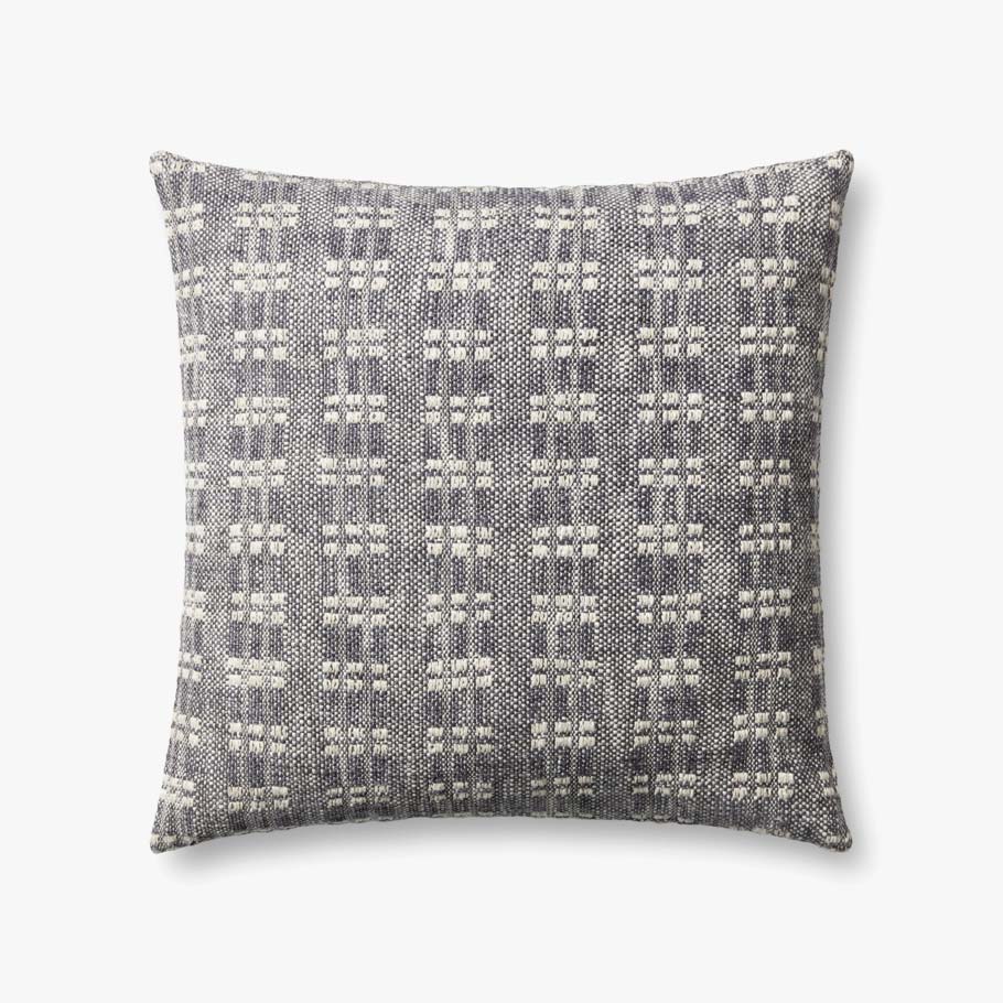 Magnolia Home by Joanna Gaines x Loloi Bryn Navy Pillow White Cliff Studio Throw Pillows