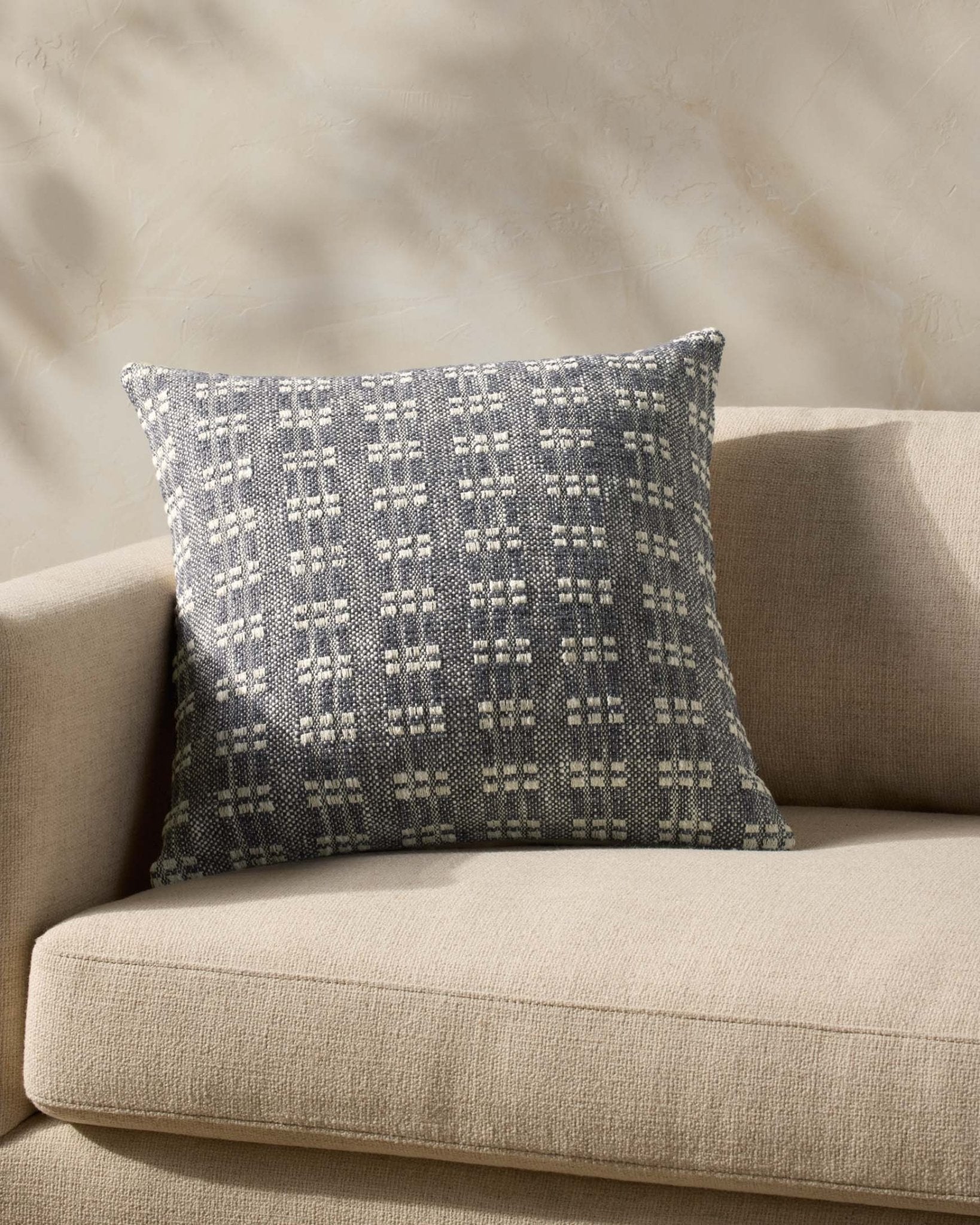 Magnolia Home by Joanna Gaines x Loloi Bryn Navy Pillow White Cliff Studio Throw Pillows