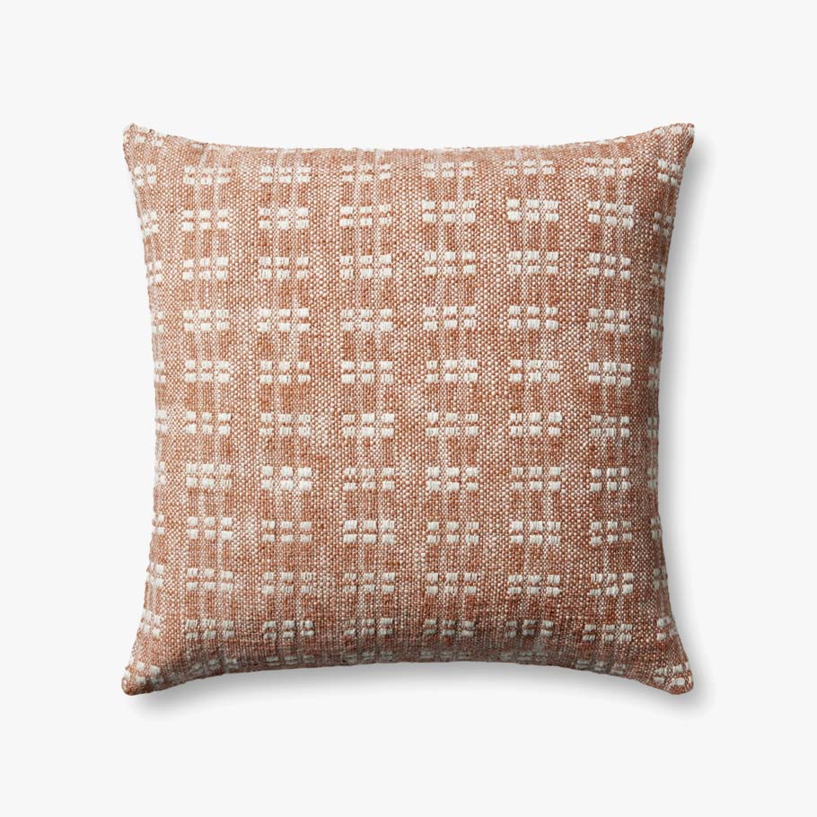 Magnolia Home by Joanna Gaines x Loloi Bryn Rust Pillow White Cliff Studio Throw Pillows