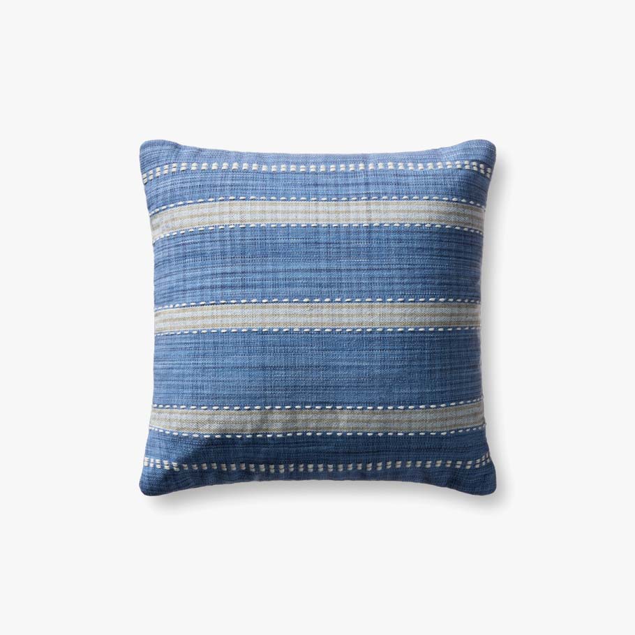 Magnolia Home by Joanna Gaines x Loloi Dennis Blue Pillow White Cliff Studio Throw Pillows