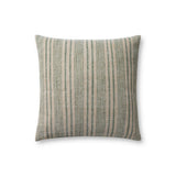 Magnolia Home by Joanna Gaines x Loloi Elaine Beige / Sage 18'' x 18'' Cover w/Down Pillow White Cliff Studio Throw Pillows