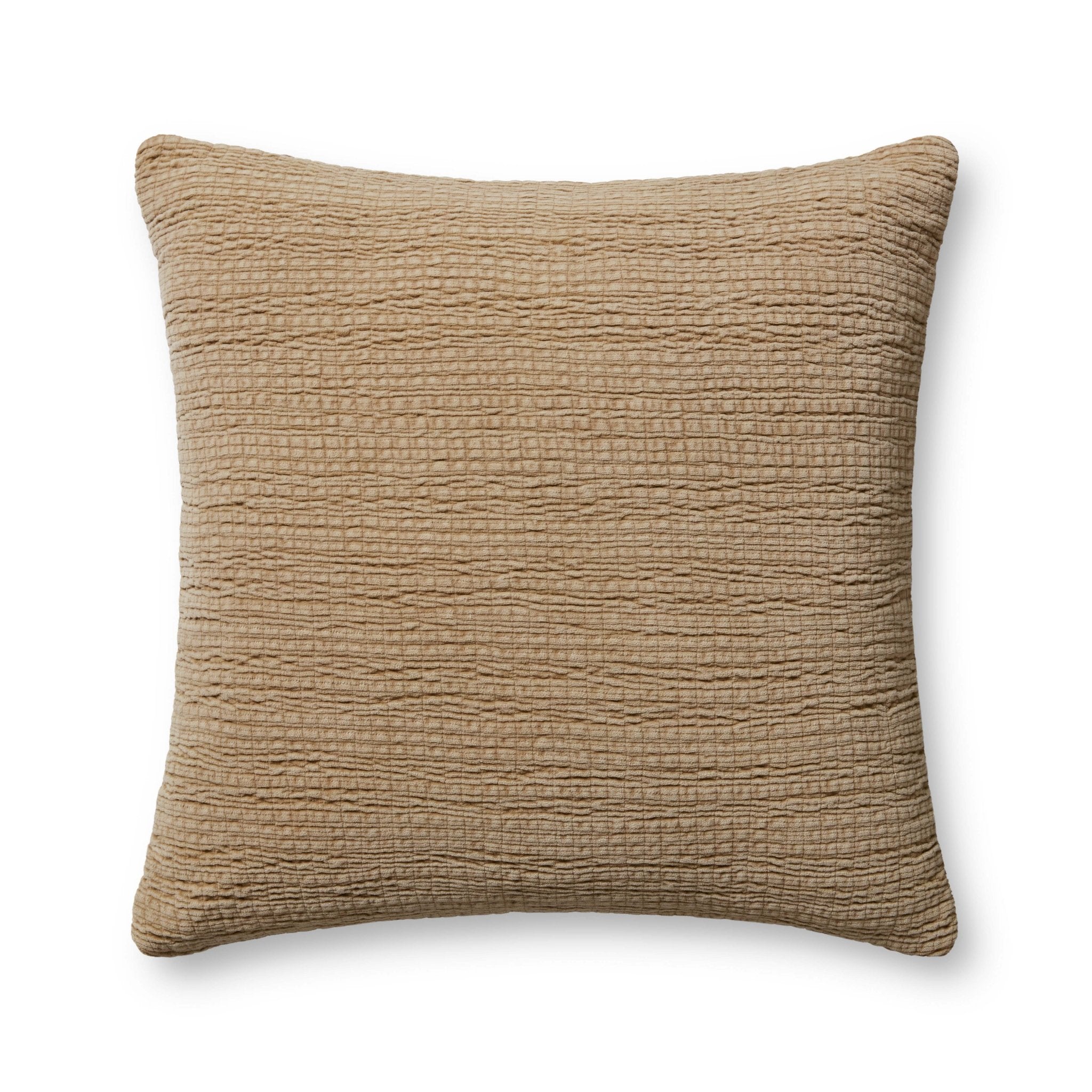 Magnolia Home by Joanna Gaines x Loloi Gale PMH0050 Latte 22'' x 22'' Cover Only Pillow