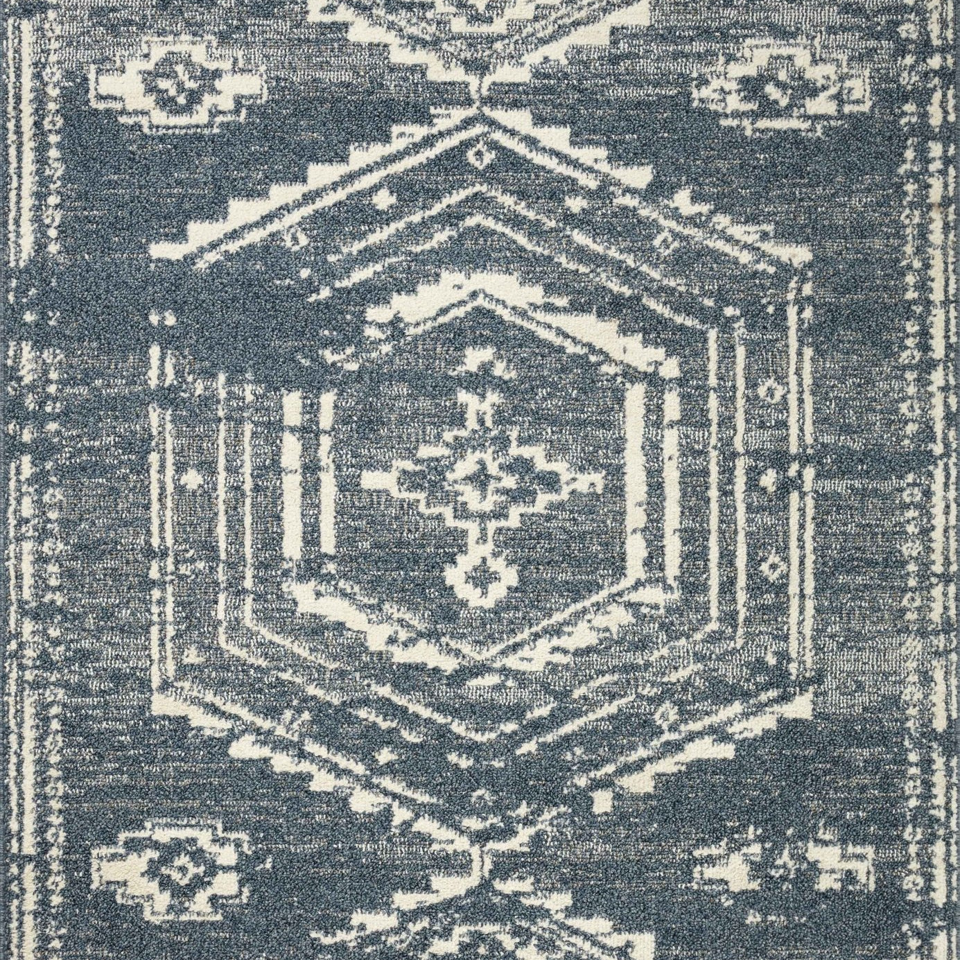 Magnolia Home by Joanna Gaines x Loloi Gigi Denim / Ivory 18" x 18" Sample Rug White Cliff Studio Area Rugs
