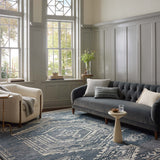 Magnolia Home by Joanna Gaines x Loloi Gigi Denim / Ivory 18" x 18" Sample Rug White Cliff Studio Area Rugs