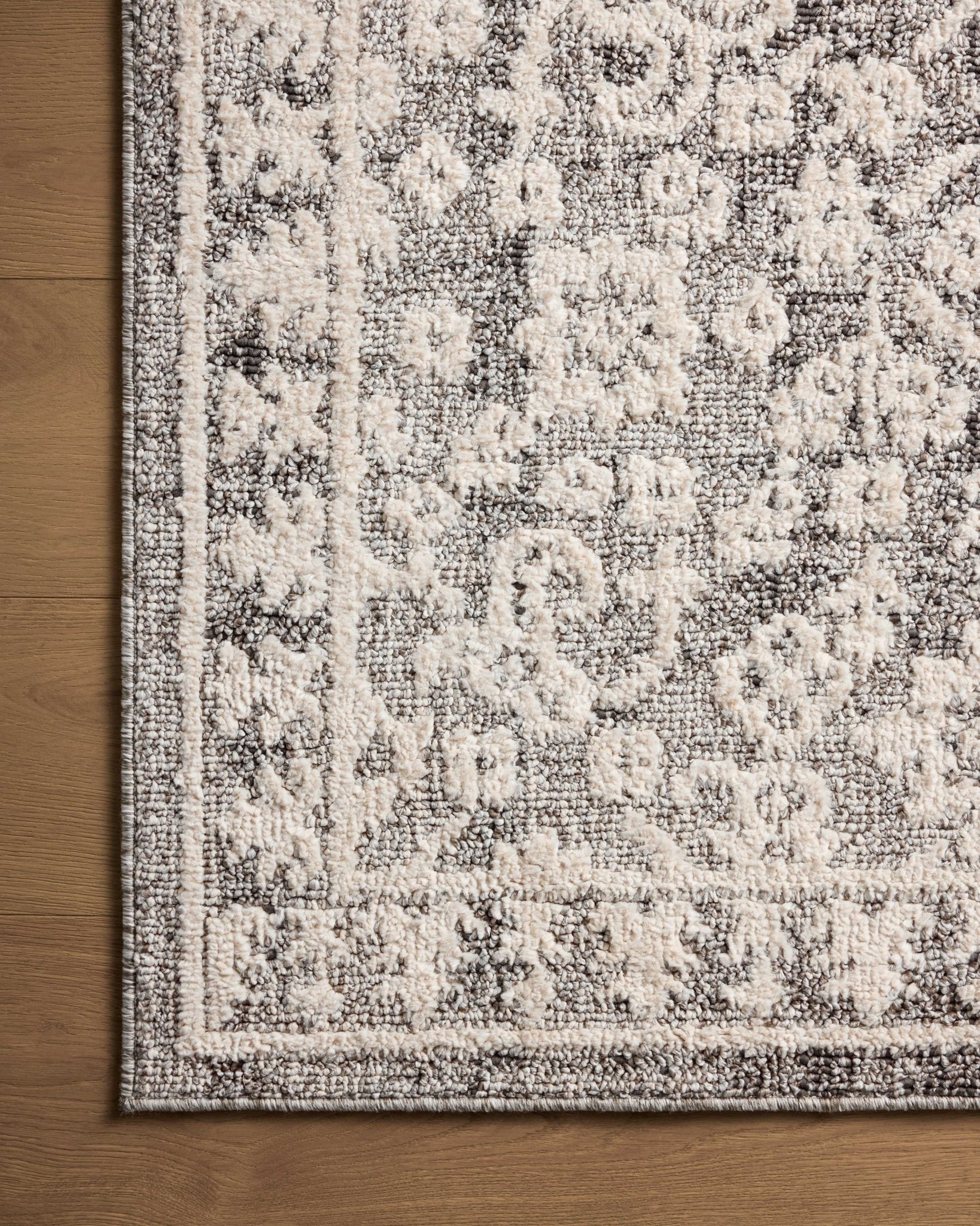 Magnolia Home by Joanna Gaines x Loloi Gigi Grey / Ivory 18" x 18" Sample Rug White Cliff Studio Area Rugs