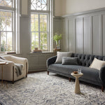 Magnolia Home by Joanna Gaines x Loloi Gigi Ivory / Blue 18" x 18" Sample Rug White Cliff Studio Area Rugs