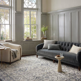 Magnolia Home by Joanna Gaines x Loloi Gigi Ivory / Blue 18" x 18" Sample Rug White Cliff Studio Area Rugs