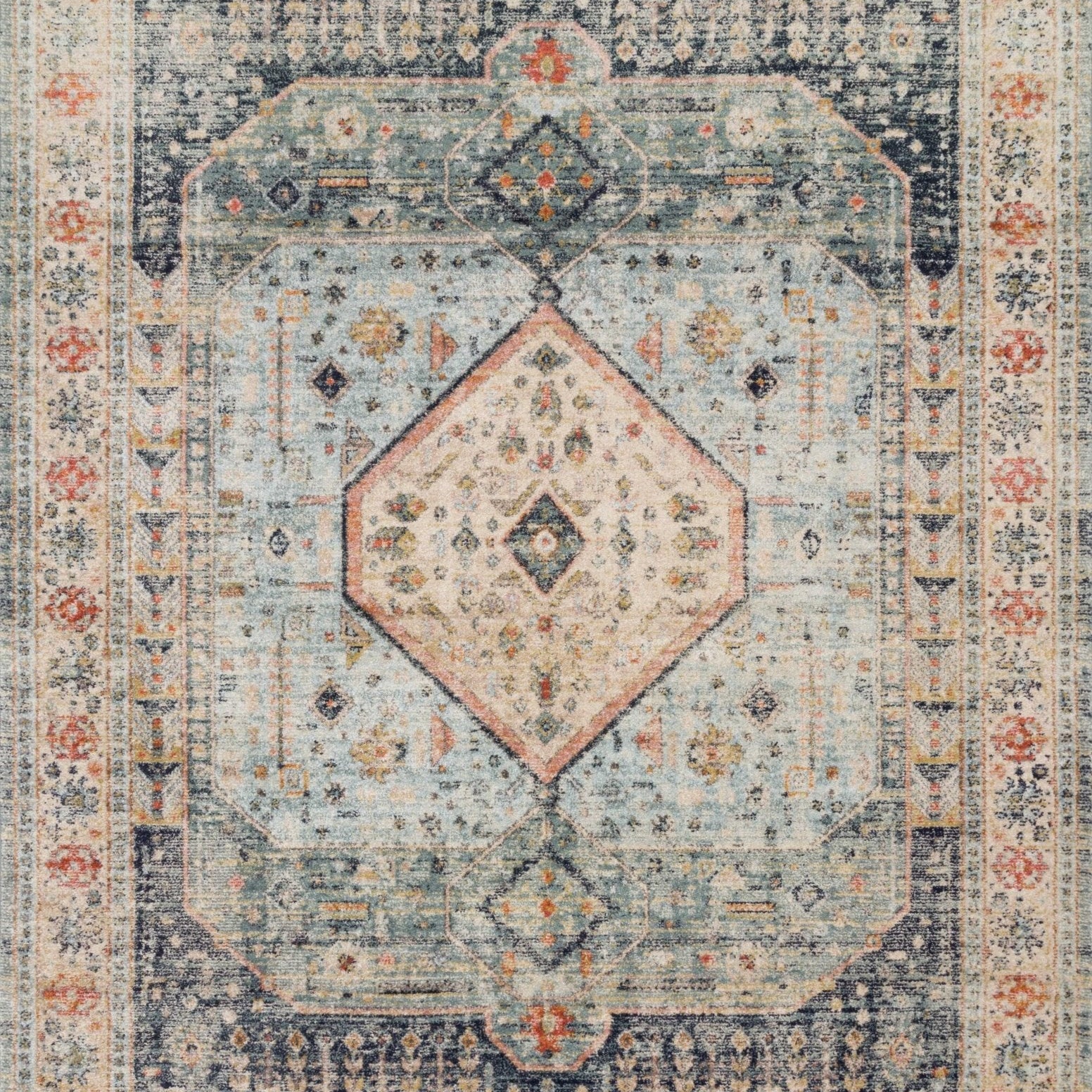 Magnolia Home By Joanna Gaines x Loloi Graham Blue / Antique Rug White Cliff Studio Rugs