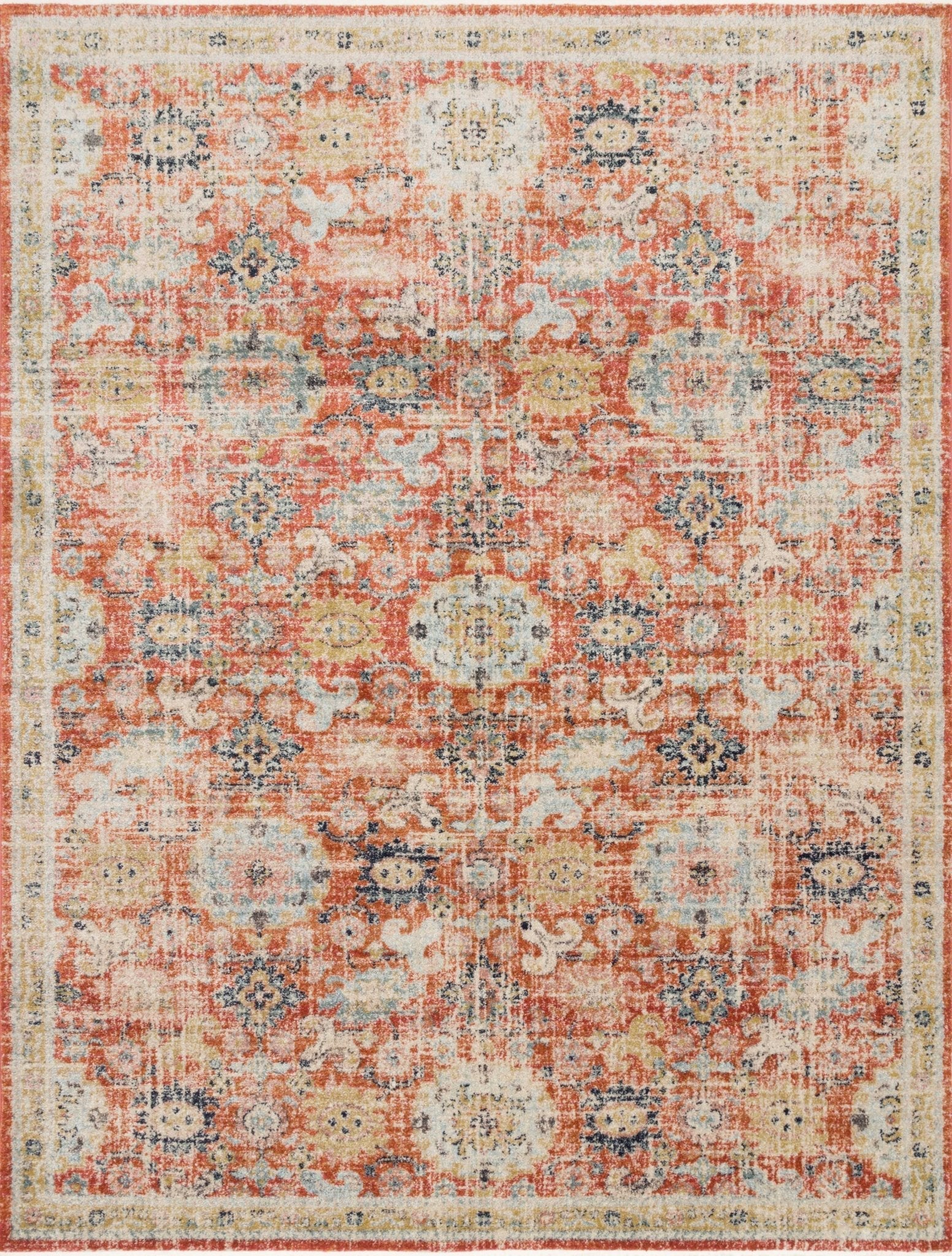 Magnolia Home By Joanna Gaines x Loloi Graham Persimmon / Multi Rug White Cliff Studio Rugs