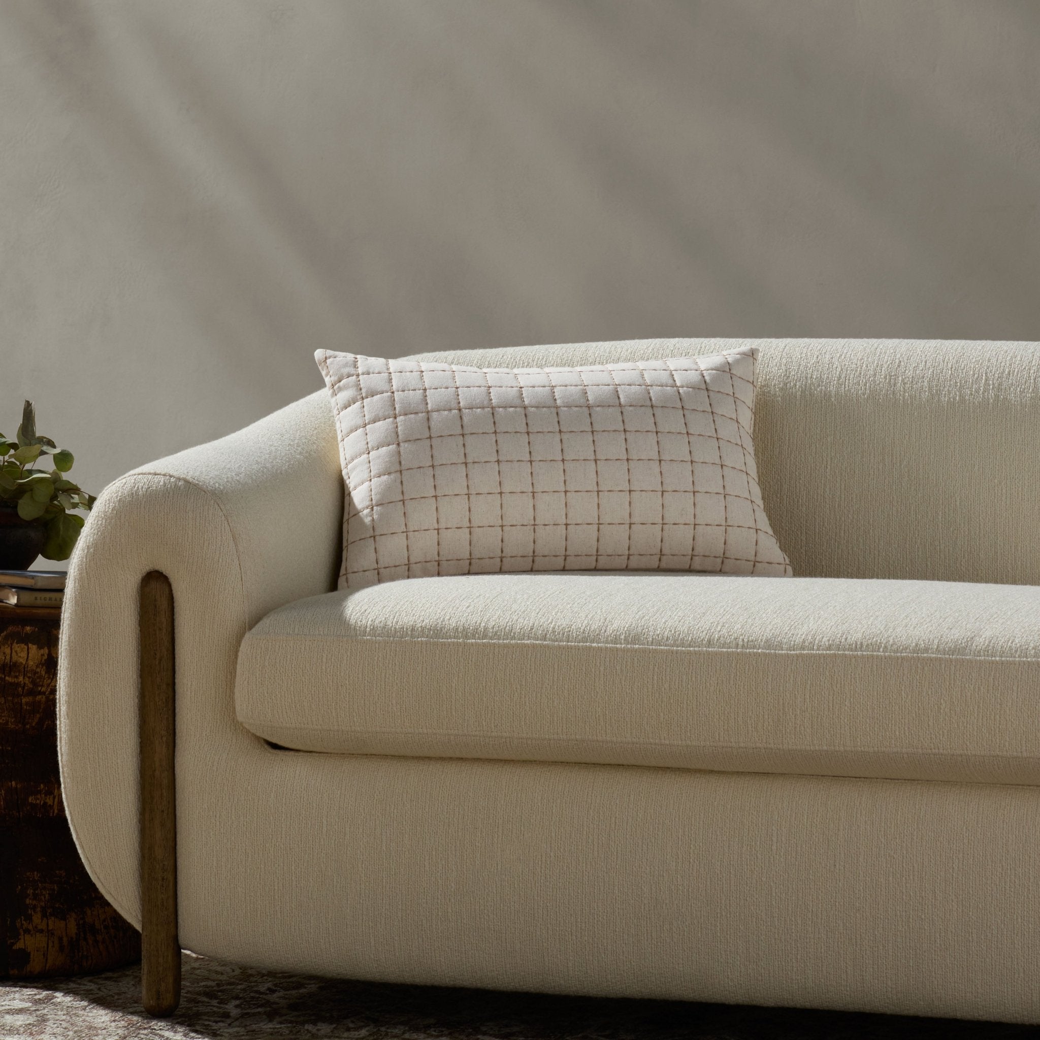 Magnolia Home by Joanna Gaines x Loloi Hattie Natural 13'' x 21'' Cover Only White Cliff Studio Throw Pillows