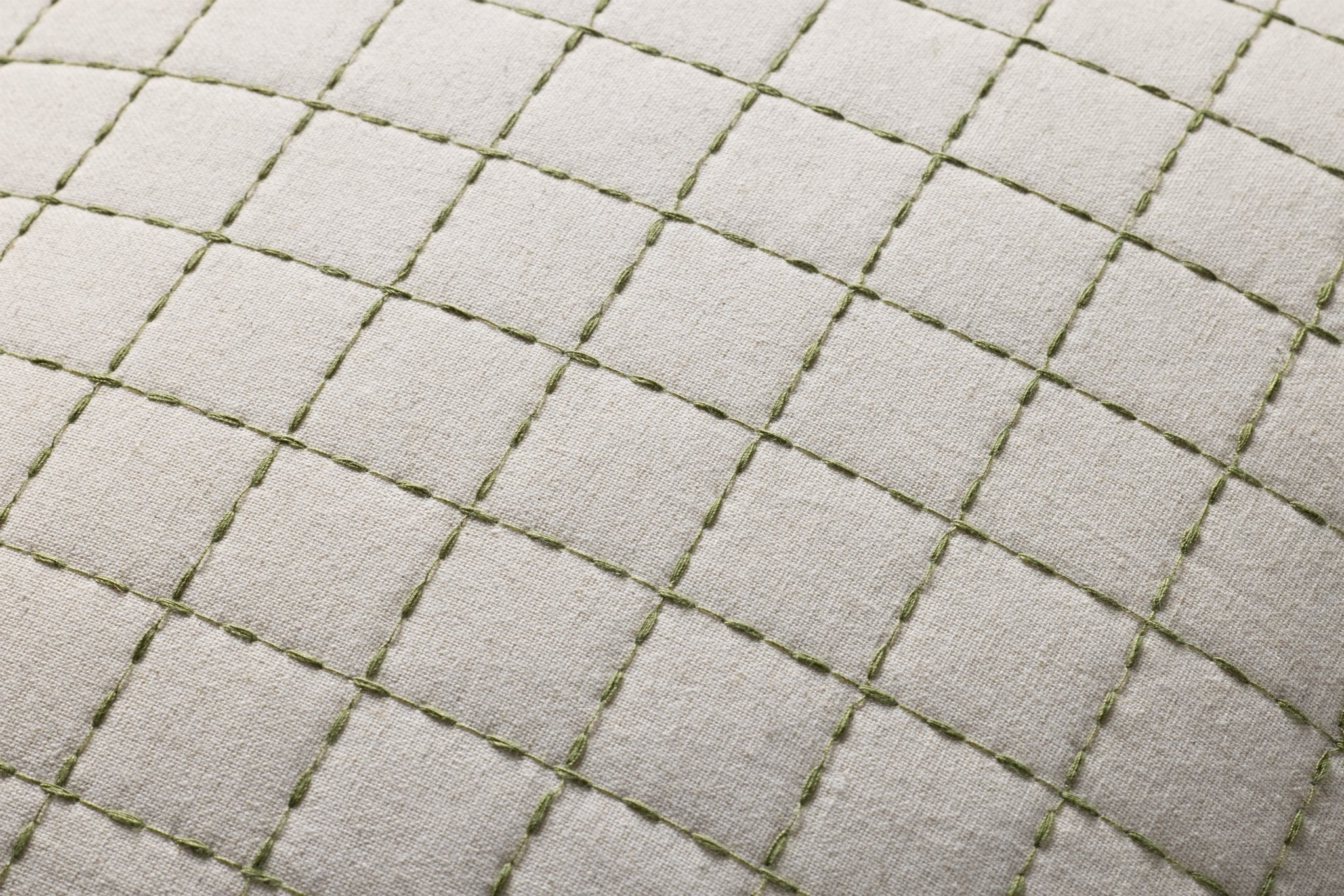 Magnolia Home by Joanna Gaines x Loloi Hattie Natural / Green 22'' x 22'' Cover Only White Cliff Studio Throw Pillows