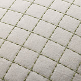 Magnolia Home by Joanna Gaines x Loloi Hattie Natural / Green 22'' x 22'' Cover Only White Cliff Studio Throw Pillows