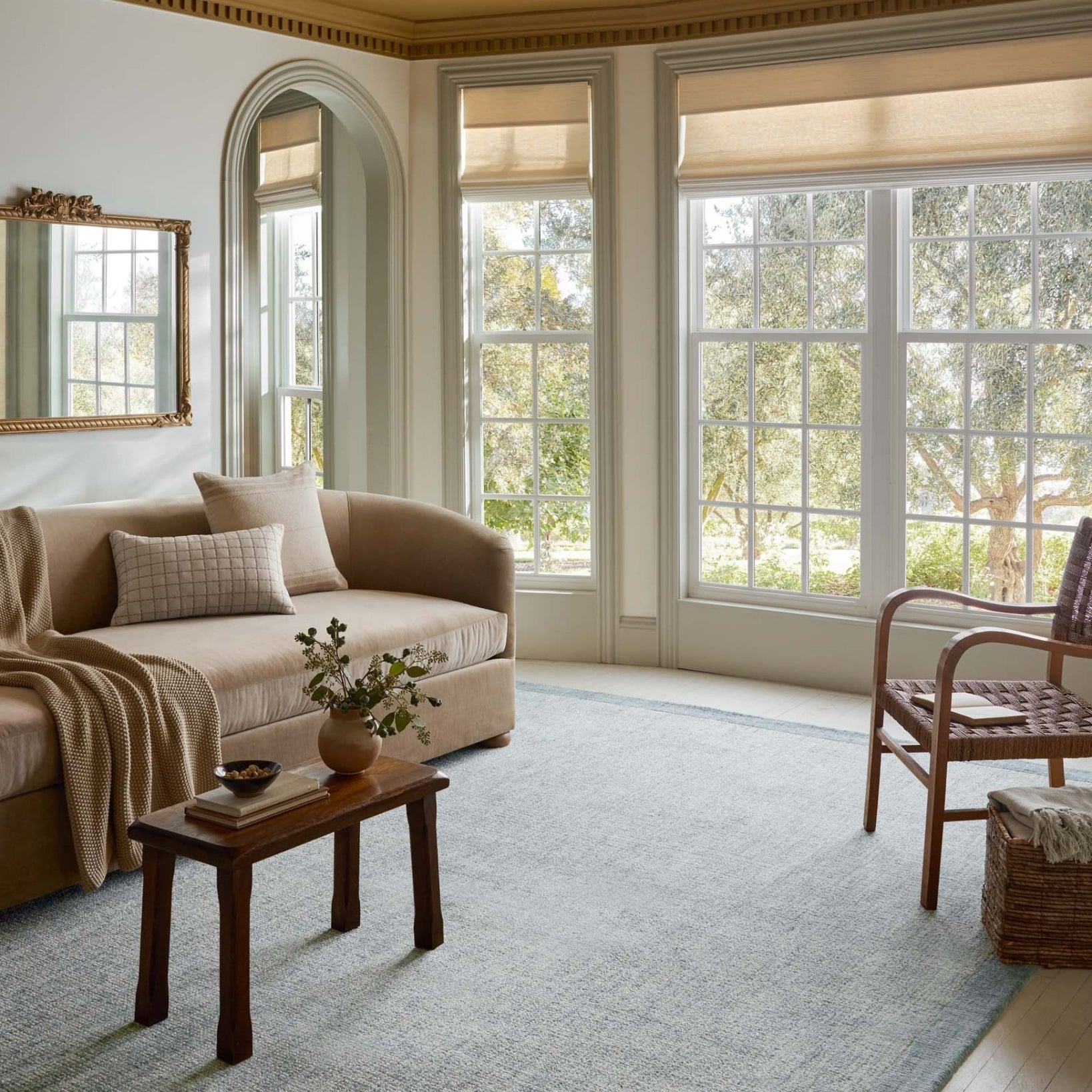 Magnolia Home by Joanna Gaines x Loloi Henley Ivory / Blue Rug White Cliff Studio Area Rugs