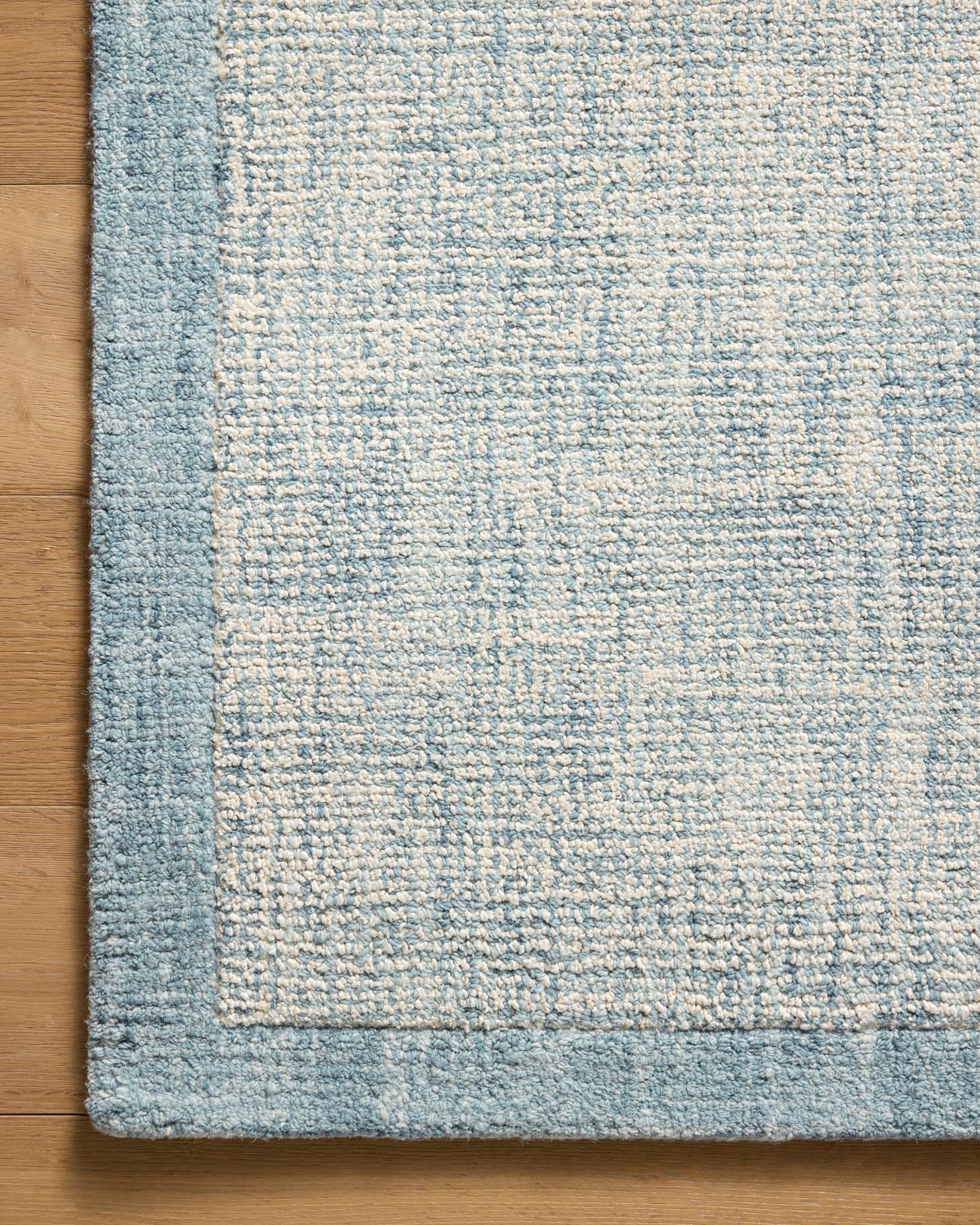 Magnolia Home by Joanna Gaines x Loloi Henley Ivory / Blue Rug White Cliff Studio Area Rugs