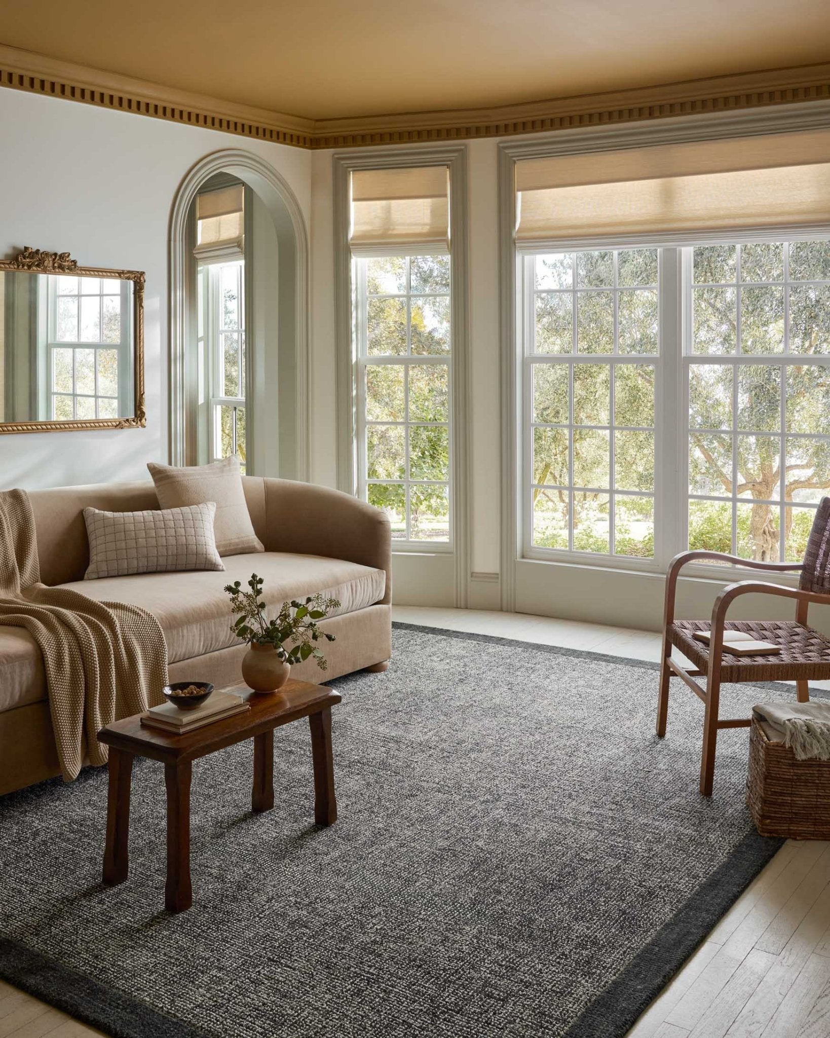 Magnolia Home by Joanna Gaines x Loloi Henley Ivory / Charcoal Rug White Cliff Studio Area Rugs