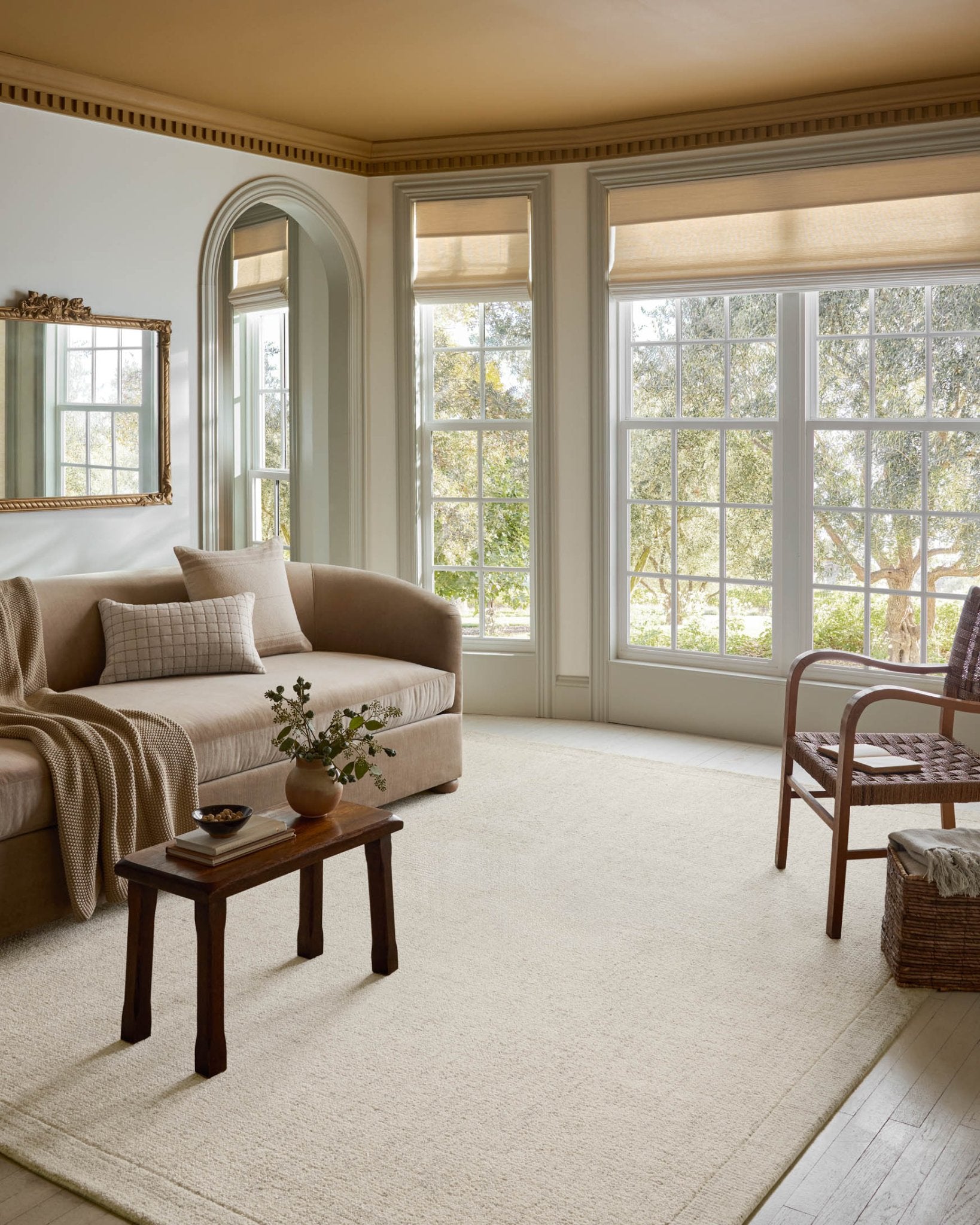 Magnolia Home by Joanna Gaines x Loloi Henley Ivory / Smoke Rug White Cliff Studio Area Rugs