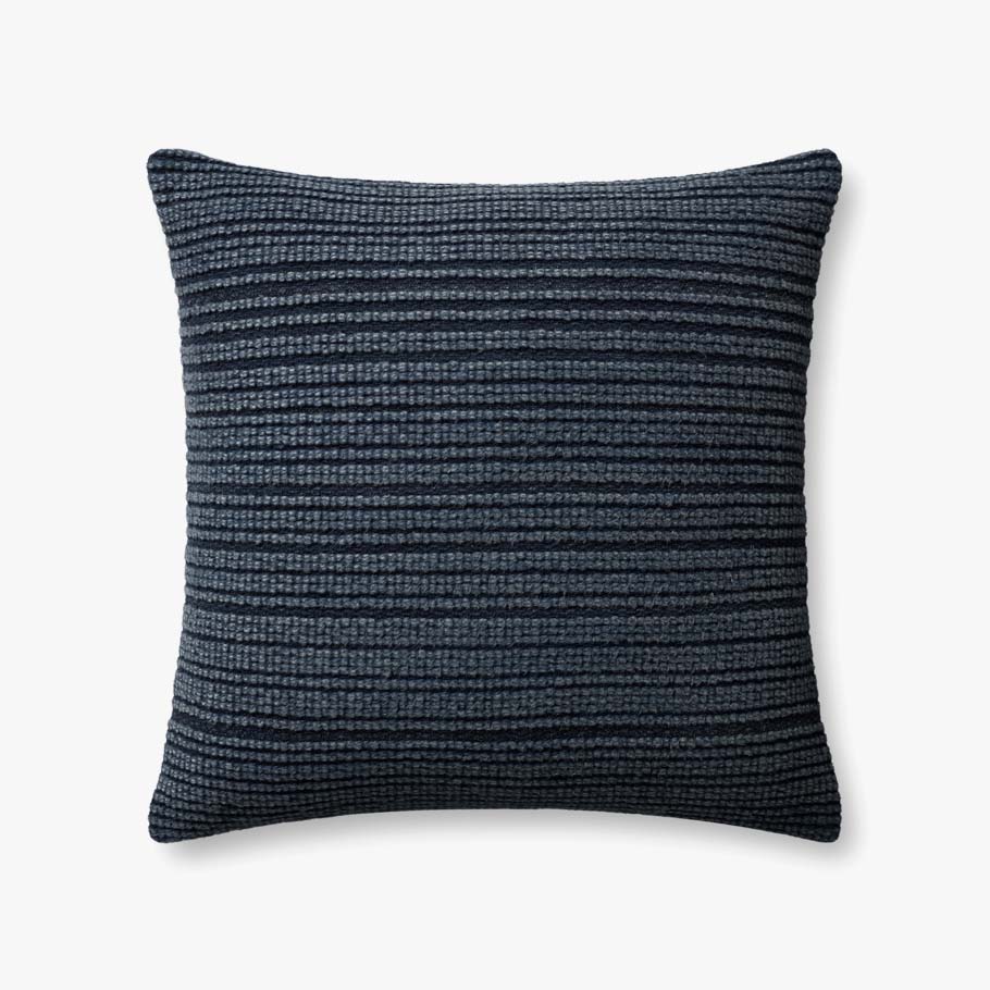 Magnolia Home by Joanna Gaines x Loloi Irene Navy Pillow White Cliff Studio Throw Pillows