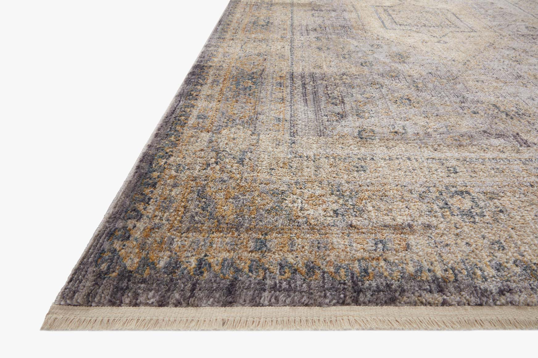 Magnolia Home by Joanna Gaines x Loloi Janey Slate / Gold Rug White Cliff Studio Area Rugs