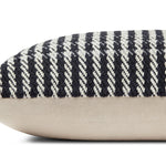 Magnolia Home by Joanna Gaines x Loloi Jesse PMH0058 Charcoal / Ivory 13'' x 21'' Cover w/Poly Pillow White Cliff Studio Throw Pillows