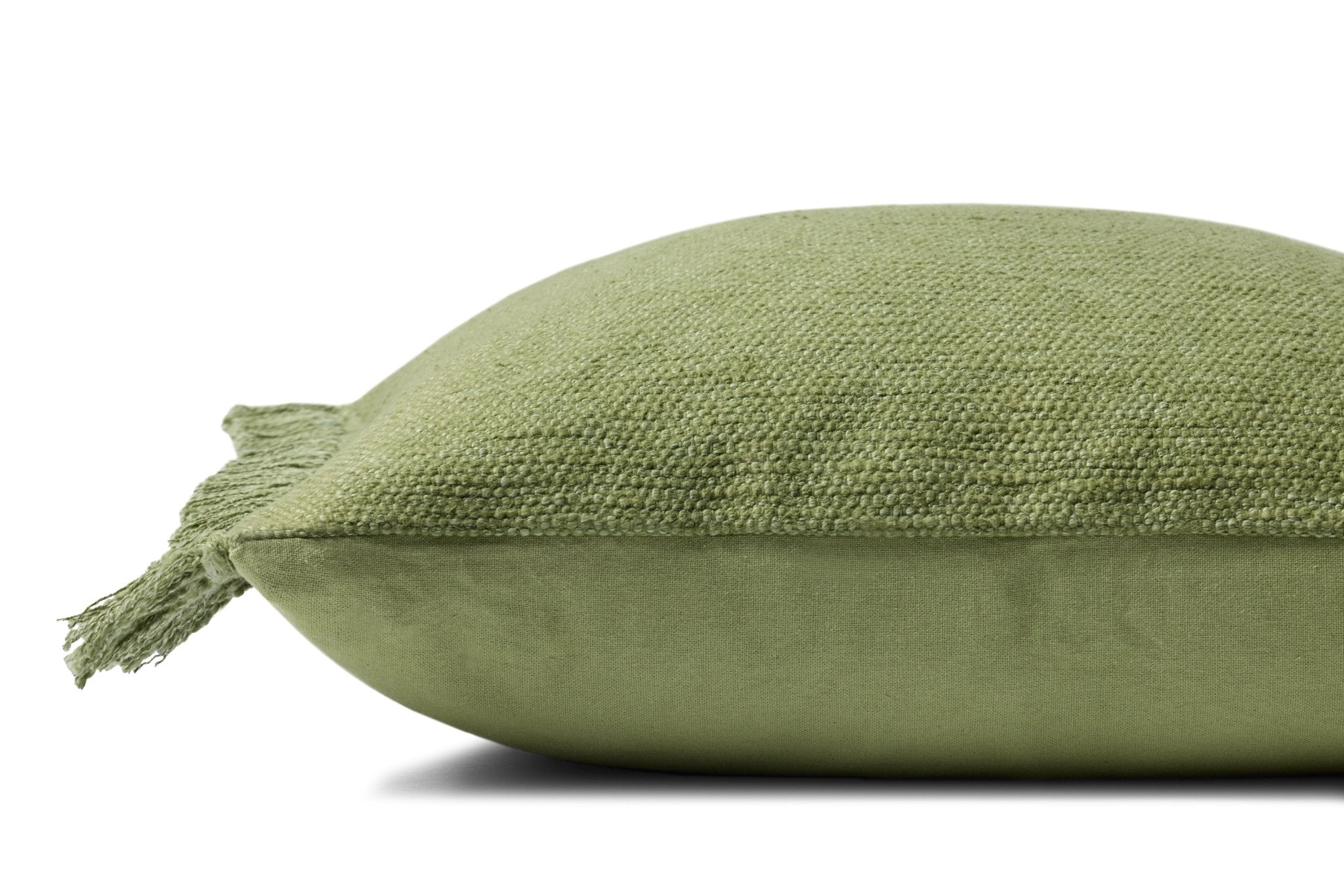 Magnolia Home by Joanna Gaines x Loloi Jett Green 13'' x 21'' Cover Only White Cliff Studio Throw Pillows