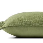 Magnolia Home by Joanna Gaines x Loloi Jett Green 13'' x 21'' Cover Only White Cliff Studio Throw Pillows