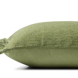 Magnolia Home by Joanna Gaines x Loloi Jett Green 13'' x 21'' Cover Only White Cliff Studio Throw Pillows