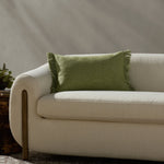 Magnolia Home by Joanna Gaines x Loloi Jett Green 13'' x 21'' Cover Only White Cliff Studio Throw Pillows