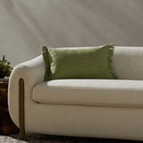 Magnolia Home by Joanna Gaines x Loloi Jett Green 13'' x 21'' Cover Only White Cliff Studio Throw Pillows