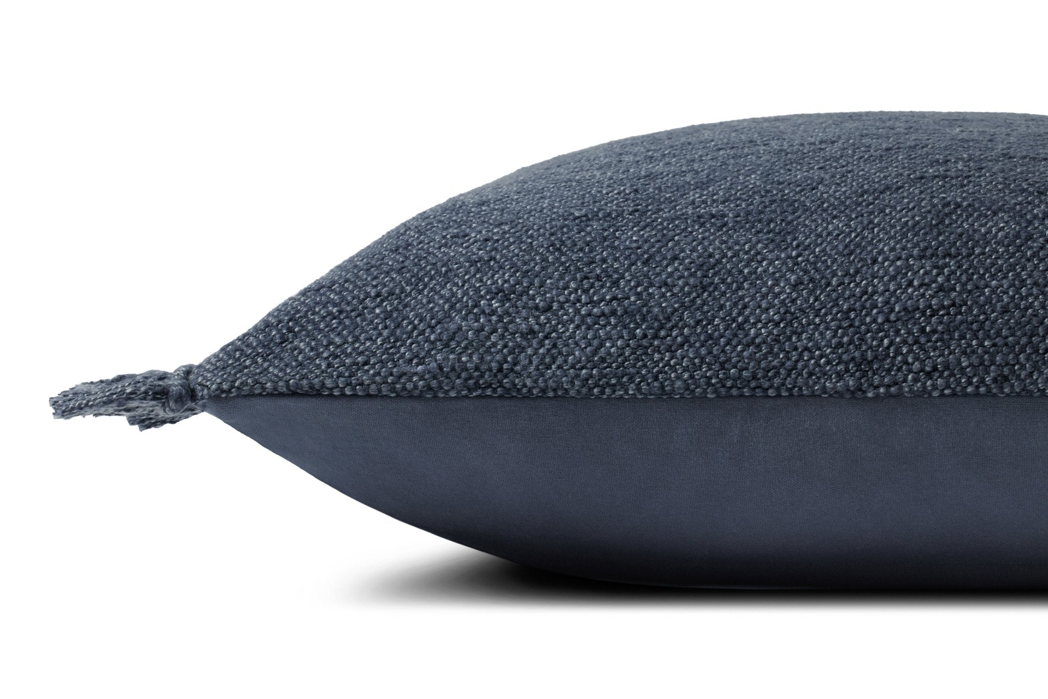 Magnolia Home by Joanna Gaines x Loloi Jett PMH0063 Navy 13'' x 21'' Cover Only White Cliff Studio Throw Pillows