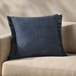 Magnolia Home by Joanna Gaines x Loloi Jett PMH0063 Navy 13'' x 21'' Cover Only White Cliff Studio Throw Pillows