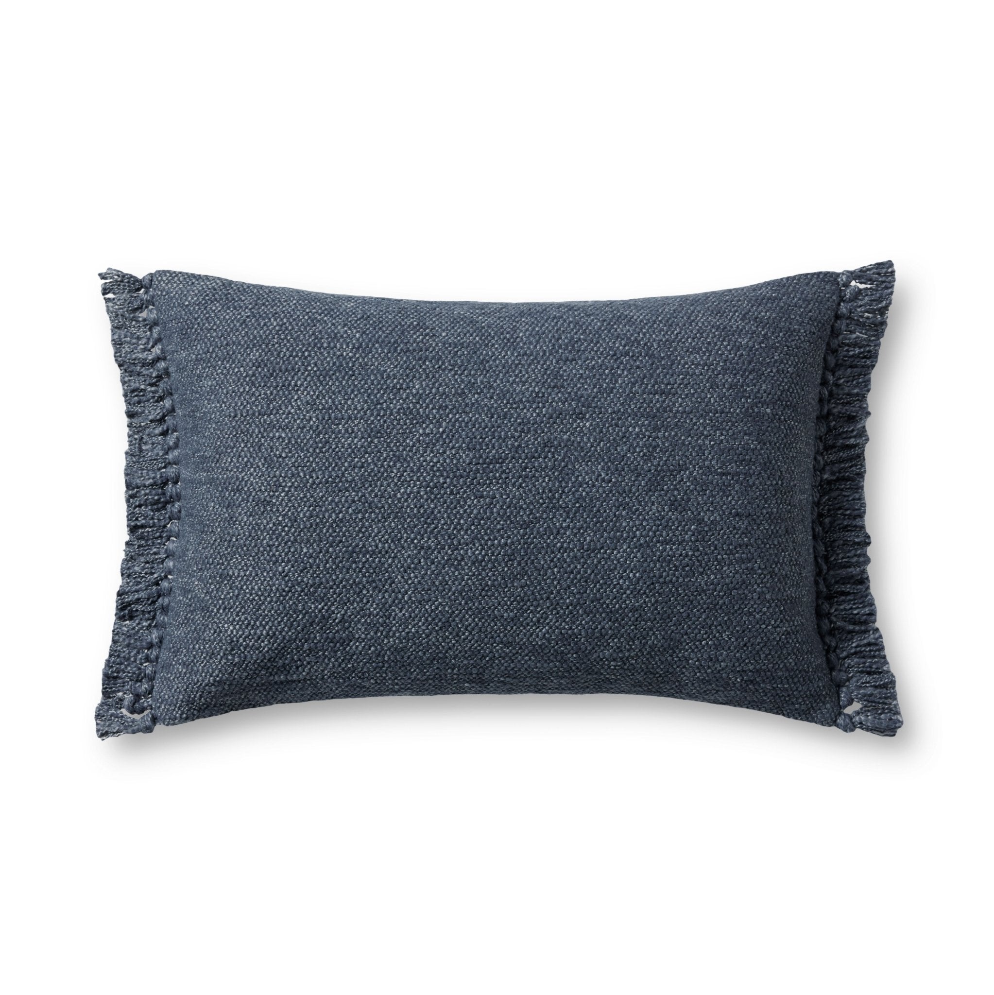 Magnolia Home by Joanna Gaines x Loloi Jett PMH0063 Navy 13'' x 21'' Cover Only White Cliff Studio Throw Pillows