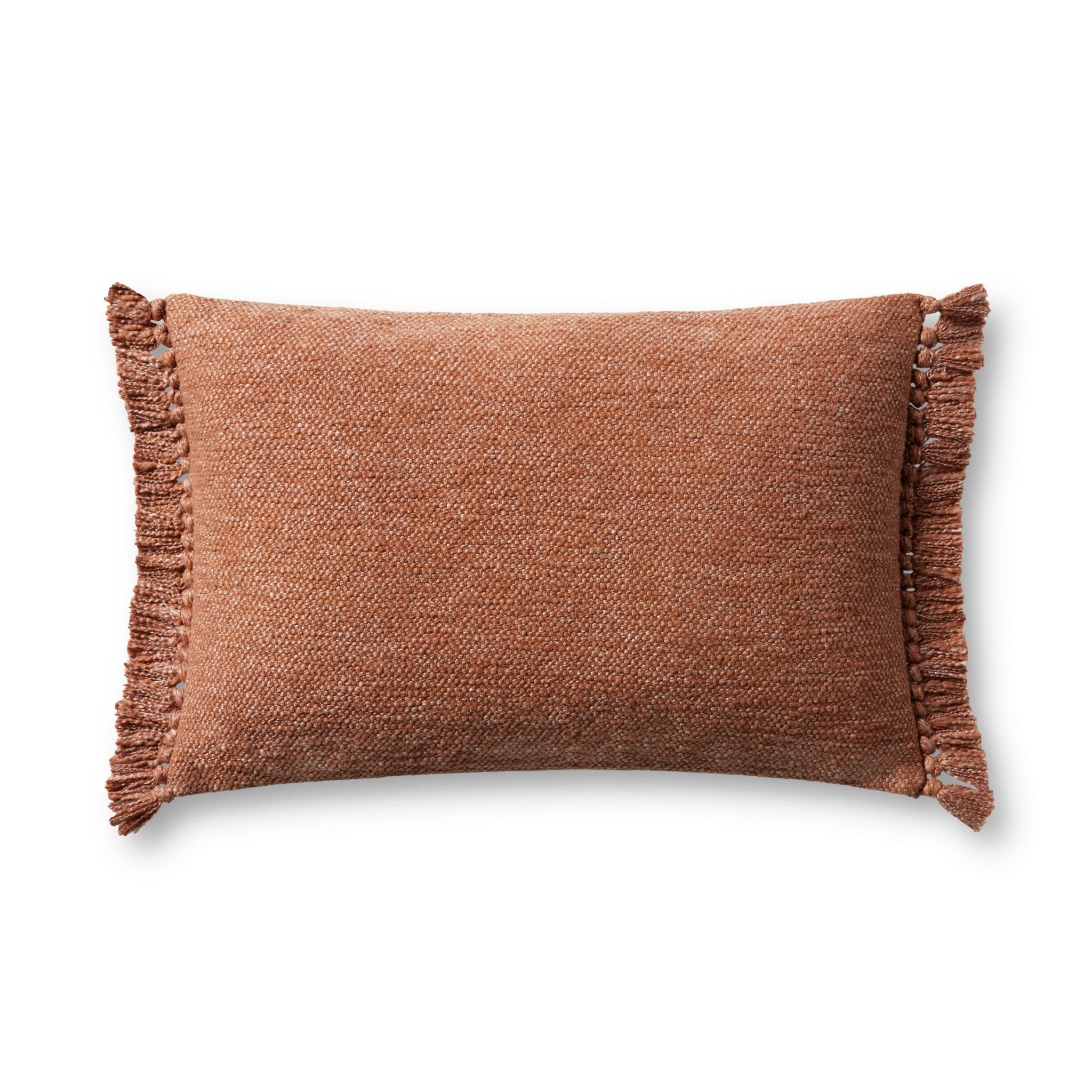 Magnolia Home by Joanna Gaines x Loloi Jett PMH0063 Rust 13'' x 21'' Cover Only Pillow