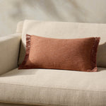 Magnolia Home by Joanna Gaines x Loloi Jett PMH0063 Rust 13'' x 21'' Cover Only Pillow