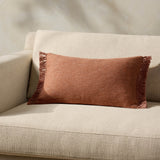 Magnolia Home by Joanna Gaines x Loloi Jett PMH0063 Rust 13'' x 21'' Cover Only Pillow
