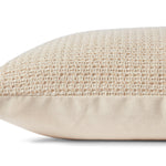 Magnolia Home by Joanna Gaines x Loloi Joy Beige / Ivory 22'' x 22'' Cover w/Poly Pillow White Cliff Studio Throw Pillows