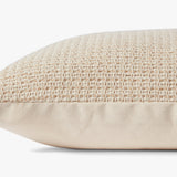 Magnolia Home by Joanna Gaines x Loloi Joy Beige / Ivory Pillow White Cliff Studio Throw Pillows