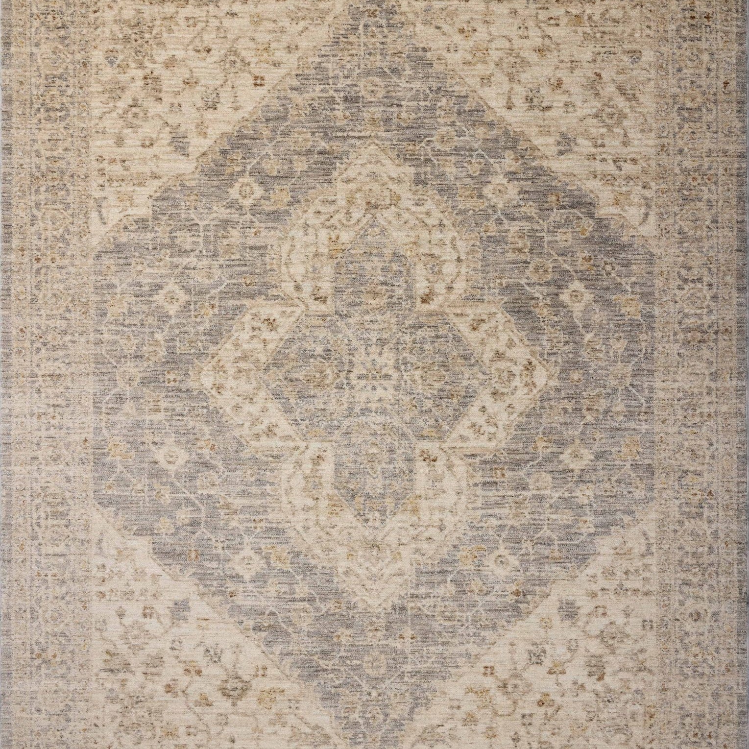 Magnolia Home by Joanna Gaines x Loloi Junie Denim / Natural 11' - 6" x 15' - 7" Area Rug White Cliff Studio Area Rugs