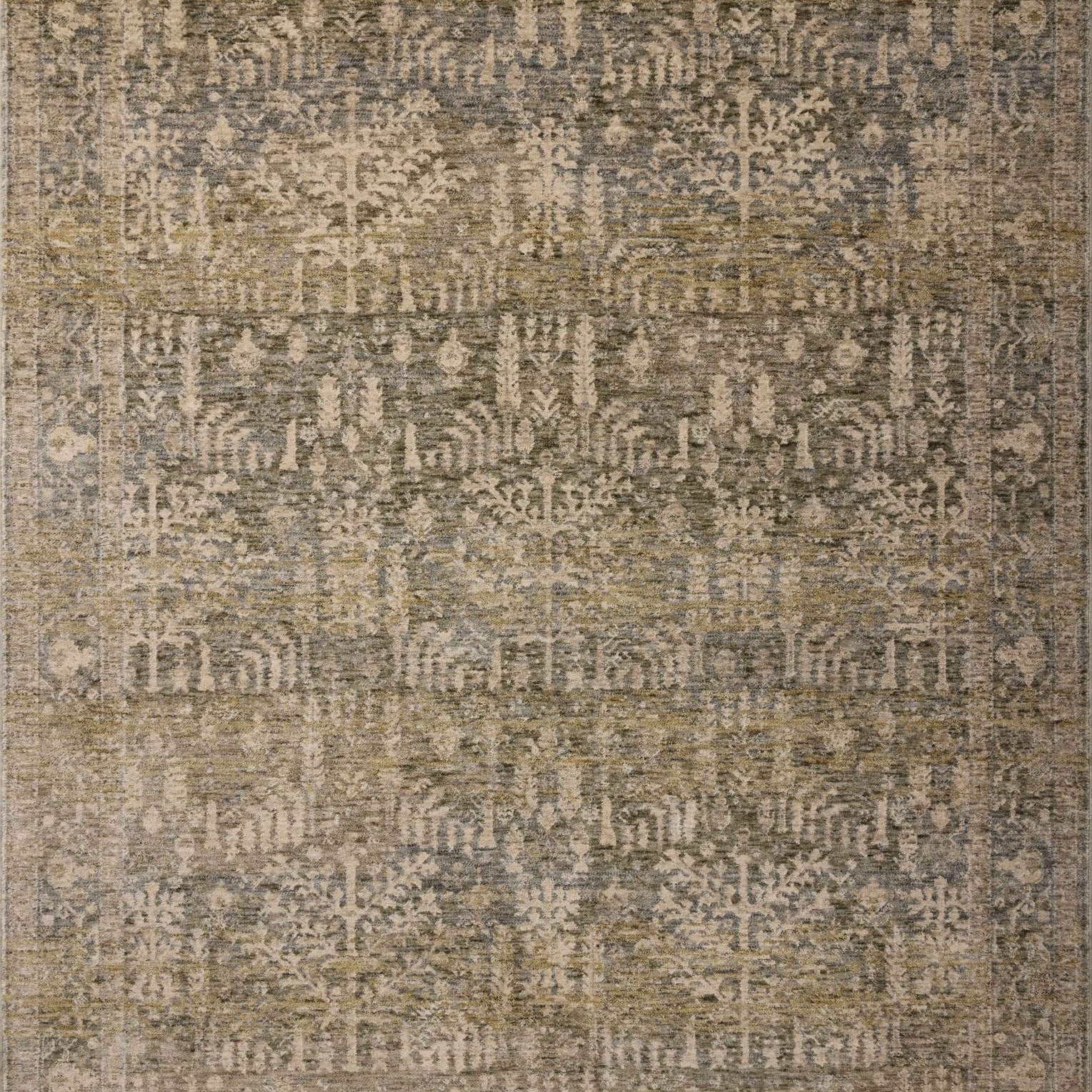 Magnolia Home by Joanna Gaines x Loloi Junie Moss / Natural 11' - 6" x 15' - 7" Area Rug White Cliff Studio Area Rugs