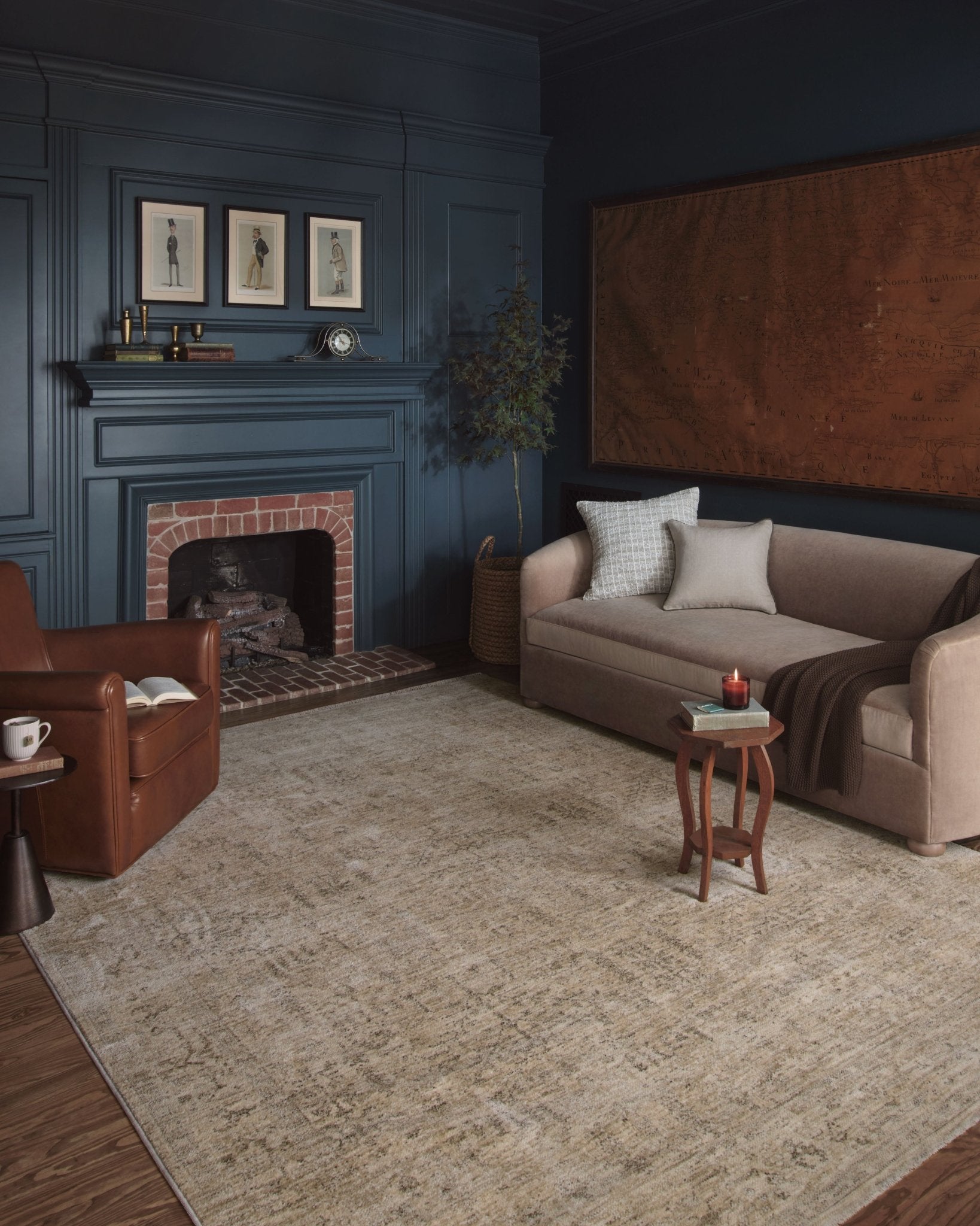 Magnolia Home by Joanna Gaines x Loloi Junie Oatmeal / Smoke 11' - 6" x 15' - 7" Area Rug White Cliff Studio Area Rugs