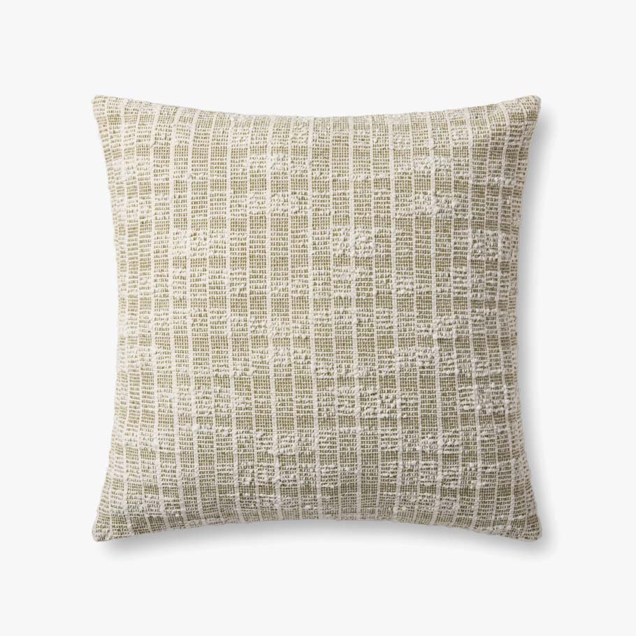 Magnolia Home by Joanna Gaines x Loloi Killian Green / White Pillow White Cliff Studio Throw Pillows