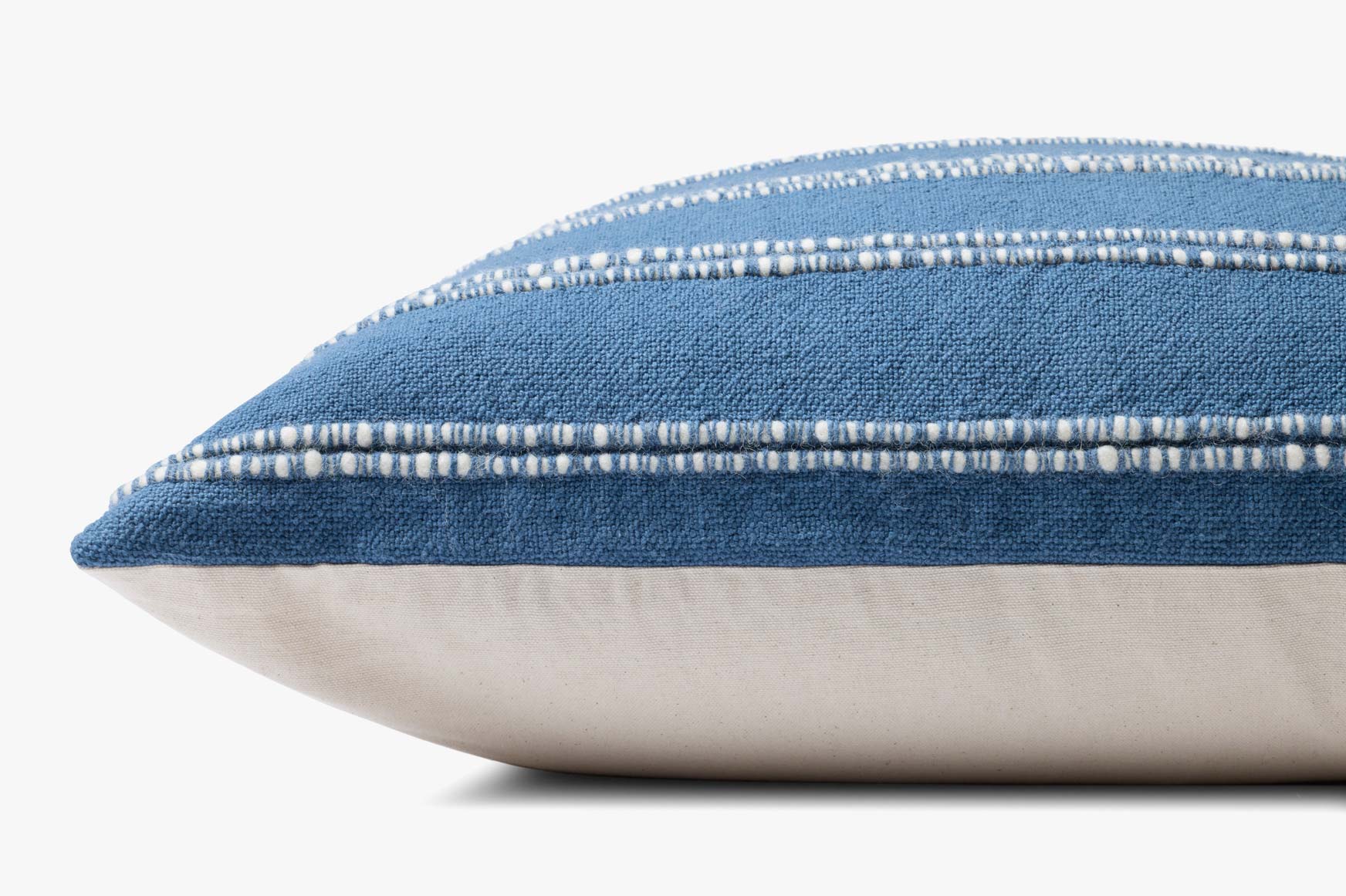 Magnolia Home by Joanna Gaines x Loloi Landry Blue / Natural Pillow White Cliff Studio Throw Pillows