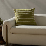 Magnolia Home by Joanna Gaines x Loloi Landry Green / Natural Pillow White Cliff Studio Throw Pillows