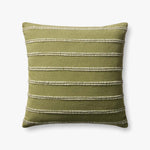 Magnolia Home by Joanna Gaines x Loloi Landry Green / Natural Pillow White Cliff Studio Throw Pillows