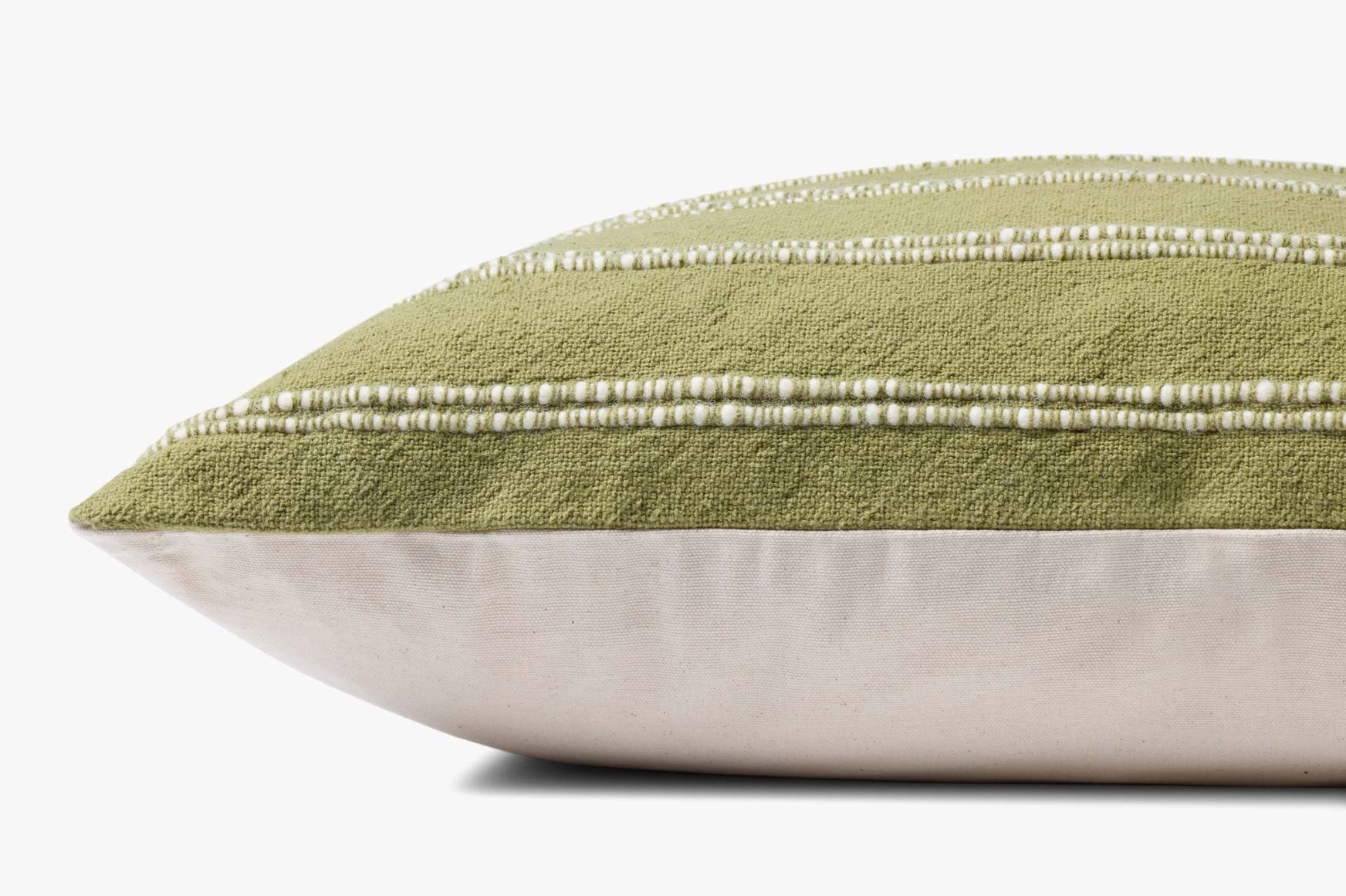 Magnolia Home by Joanna Gaines x Loloi Landry Green / Natural Pillow White Cliff Studio Throw Pillows