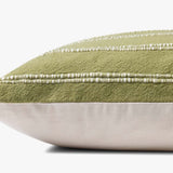 Magnolia Home by Joanna Gaines x Loloi Landry Green / Natural Pillow White Cliff Studio Throw Pillows