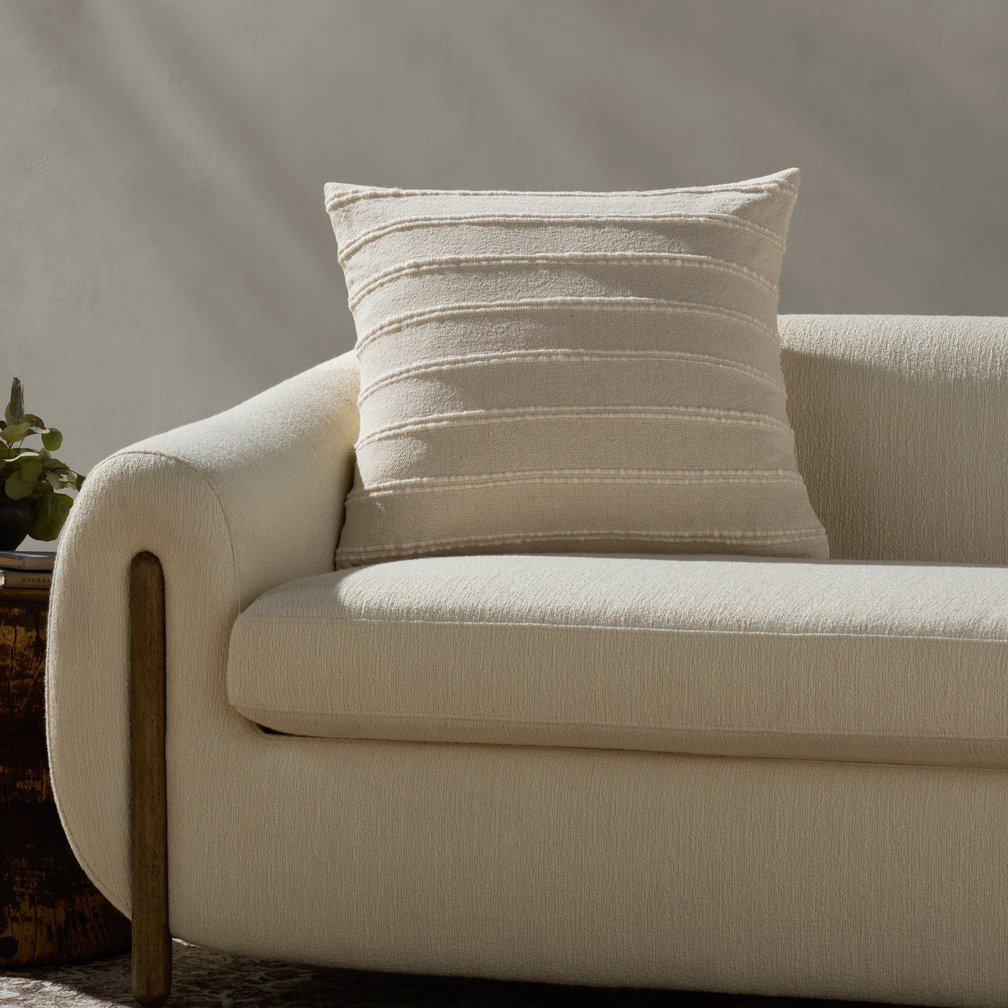 Magnolia Home by Joanna Gaines x Loloi Landry Ivory / Natural Pillow White Cliff Studio Throw Pillows